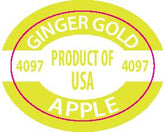 Ginger Gold Apple PLU 4097 labels